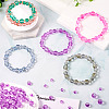 300Pcs Frosted Transparent Glass Beads GLAA-TA0002-78A-8