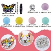 DIY Brass Rhinestone & Butterfly & Round Silicone Beads Jewelry Making Findings Kits DIY-SZ0010-31-2