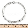 304 Stainless Steel Oval Link  Chain Bracelets for Women Men BJEW-F488-49A-P-5