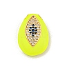 Rack Plating Brass Micro Pave Cubic Zirconia Pendants KK-P277-28G-06-1