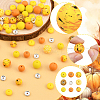 64Pcs Round & Rondelle Food Grade Eco-Friendly Silicone Beads SIL-SP0001-19F-3