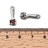 304 Stainless Steel Micro Pave Rhinestone Pendants STAS-G369-03P-3