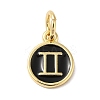 Real 18K Gold Plated Brass Enamel Charms KK-L216-001G-I01-1