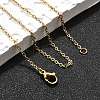 Ion Plating(IP) 304 Stainless Steel Cable Chains Necklaces NJEW-F226-04G-04-4