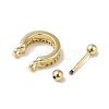 Rack Plating Brass Pave Clear Cubic Zirconia Nose Studs for Women Men EJEW-C097-23F-G-2