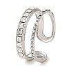 304 Stainless Steel Open Cuff Ring for Women RJEW-F166-09P-02-1