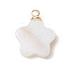 5Pcs 5 Styles Natural Shell Pendants PALLOY-JF04892-3