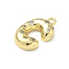 Brass Micro Pave Clear Cubic Zirconia Pendants KK-I476-02G-C-2