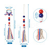 4Pcs 2 Style Independence Day Theme Hemp Rope Tassels Pendant Decorations HJEW-CF0001-19-3