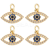 8Pcs Rack Plating Brass Cubic Zirconia Pendants KK-BBC0023-62-1