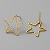 Golden Brass Hollow Geometry Stud Earrings EJEW-WH0012-127I-2
