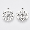 Tibetan Style Alloy Chakra Pendants LS-TIBEP-Q060-22AS-RS-1