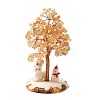 Christmas Natural Yellow Quartz Chips Tree Decorations DJEW-K028-01D-1