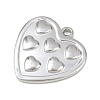 304 Stainless Steel Pendants STAS-C154-05A-P-2