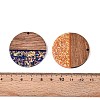Opaque Resin and Walnut Wood Pendants RESI-T060-12A-3