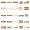 50Pcs PVC Waterproof Word Stickers PW-WG0B6B3-01-2