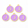 Golden Plated Alloy Enamel Charms ENAM-S118-10J-2