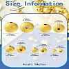 468Pcs 5 Style Brass Round Textured Spacer Beads KK-CJ0002-13-7