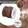10M Flat Braided Imitation Leather Cords LC-CL0001-04B-5