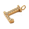 Ion Plating(IP) 304 Stainless Steel Micro Pave Cubic Zirconia Pendants STAS-Z107-03G-26-2