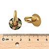 304 Stainless Steel Enamel Hoop Earrings EJEW-Q040-01B-G-3