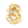 Brass Micro Pave Clear Cubic Zirconia Pendant KK-Z046-01G-S-1