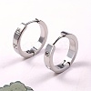 Stainless Steel Hoop Earrings with Cubic Zirconia for Women AP6099-2-1