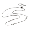 304 Stainless Steel Link Chain Necklaces for Women Men NJEW-K292-01P-2