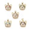Brass Micro Pave Cubic Zirconia Pendants KK-M240-10-1