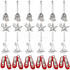 80Pcs 4 Styles Magic Girl Theme Alloy Pendants TIBEP-SC0003-66-1