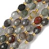Natural Bloodstone/Heliotrope Stone Beads Strands G-F809-A13-01-2