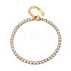304 Stainless Steel Rhinestone Cup Chain Bracelets for Women BJEW-G753-01G-01-4