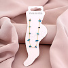Dyed Natural Quartz Chip with 304 Stainless Steel Chain Anklets WGD014F-01-1