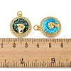 Brass Micro Pave Cubic Zirconia KK-K356-14G-3
