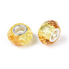 Transparent Resin Rondelle European Beads RESI-N044-01B-3