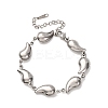304 Stainless Steel Teardrop Shape Link Bracelets for Women BJEW-L706-05P-4