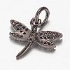 Brass Micro Pave Cubic Zirconia Charms ZIRC-K045-09B-2
