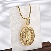 Brass Cubic Zirconia Pendant Necklaces for Women NJEW-U034-01C-G-2