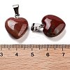 Natural Red Rainbow Jasper Charms HEAR-PW0001-057-05-2