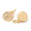 Brass Micro Pave Cubic Zirconia Pendants KK-A279-18G-2