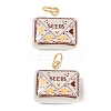 Printed Opaque Acrylic Pendants SACR-P036-01B-G-1