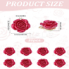 20Pcs Opaque Resin Rose Pendants FIND-LP0002-28-2