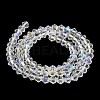 Transparent Electroplate Glass Beads Strands EGLA-A039-T4mm-L13-2