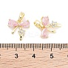 Brass Micro Pave Cubic Zirconia Pendants KK-P271-06G-B-3