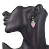 9 Pairs 9 Styles Alloy Enamel Banana Strawberry Grapes Fruit Dangle Leverback Earrings EJEW-JE06557-3