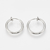 Tarnish Resistant 201 Stainless Steel Retractable Clip-on Hoop Earrings LS-STAS-S100-01-1