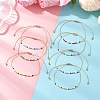 7Pcs 7 Colors Bohemian Adjustable Cylinder Glass Seed Beads Braided Bead Bracelets Set for Women BJEW-MZ00289-1