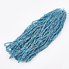 Electroplate Opaque Solid Color Crystal Glass Beads Strands EGLA-S171-01A-05-3