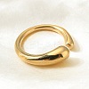 Ion Plating(IP) 304 Stainless Steel Cuff Rings RJEW-R133-011G-2