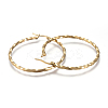 201 Stainless Steel Hoop Earrings LS-EJEW-A054-06D-G-2